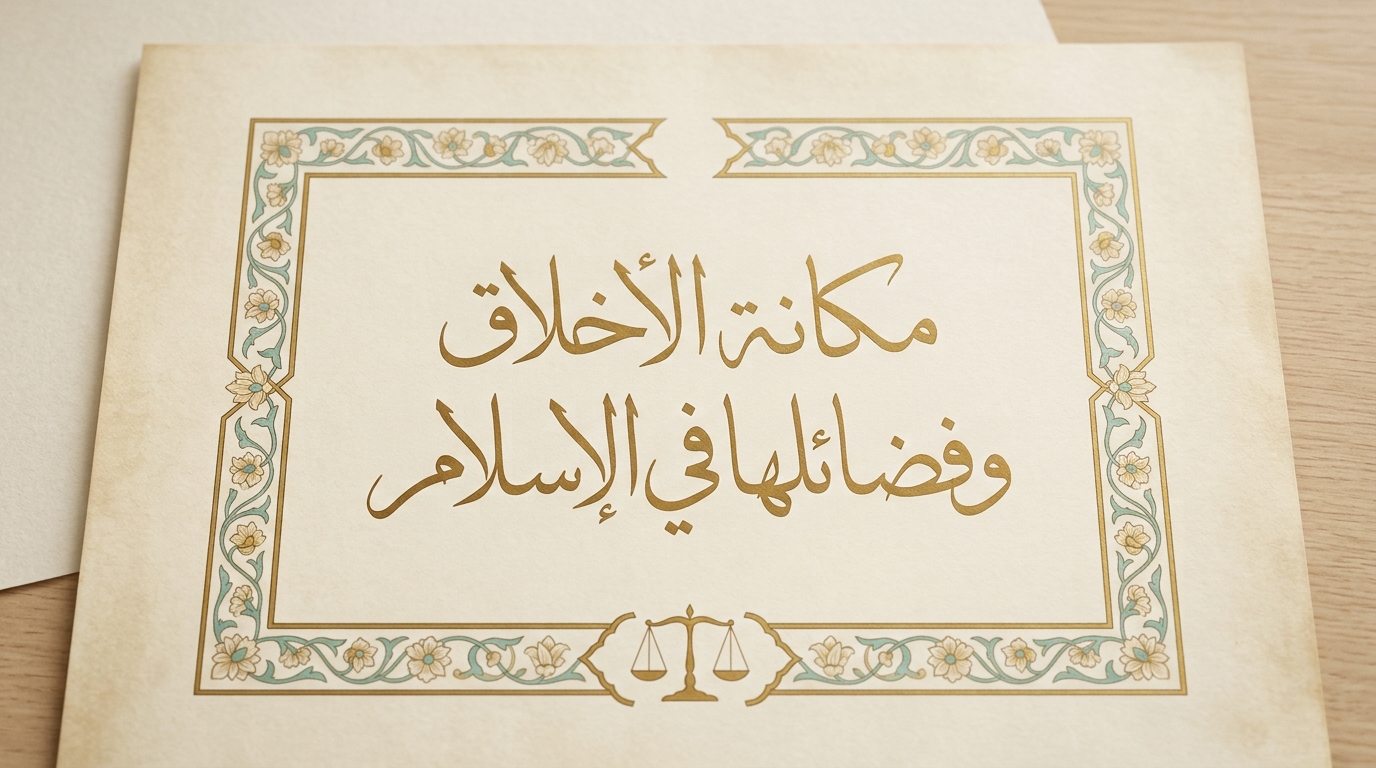 مكانة الأخلاق وفضائلها في الإسلام - Image 1